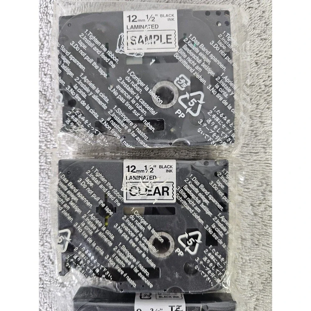 (3) Brother P Touch TZ-131 Label Tape 1/2
